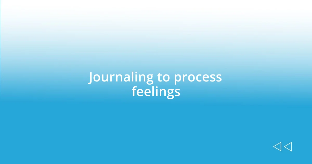 Developing emotional coping strategies